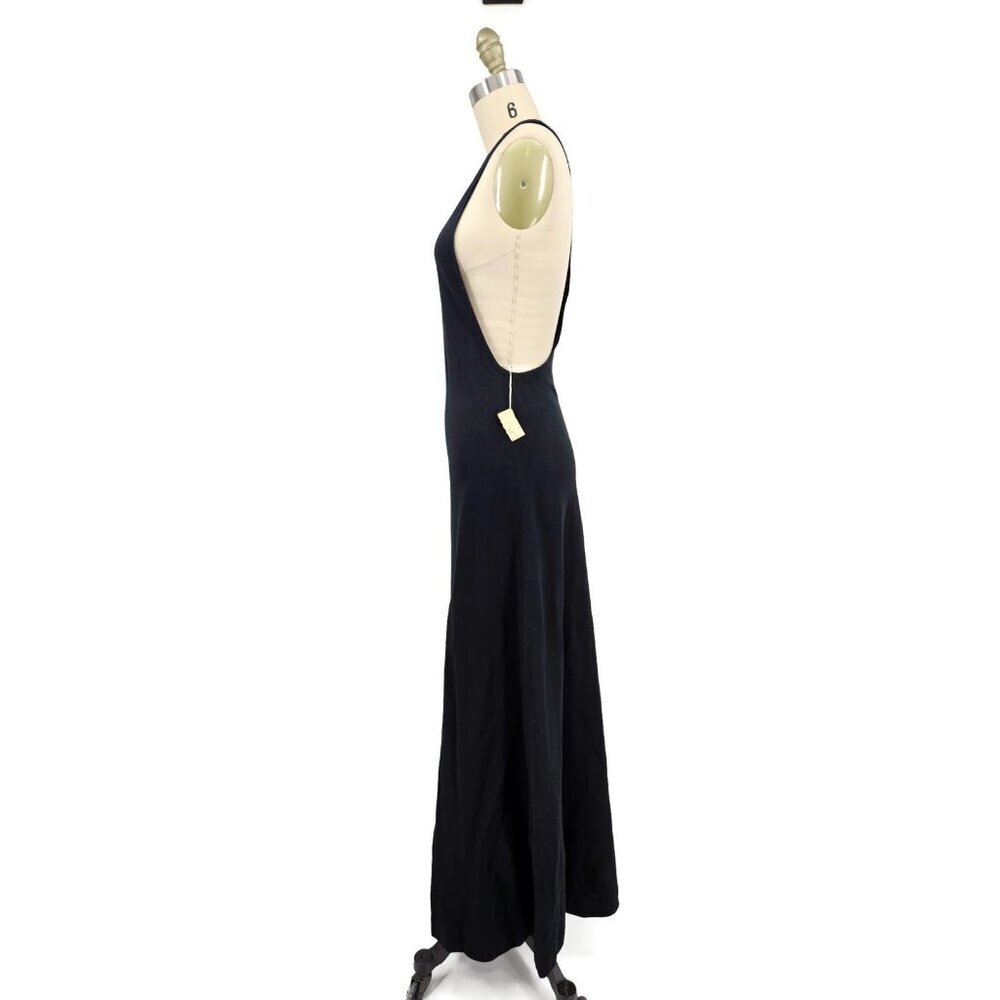 VTG New Joshua Tree Black Maxi Dress Womens 11-12 Sleeveless Low Side - Picture 2 of 6
